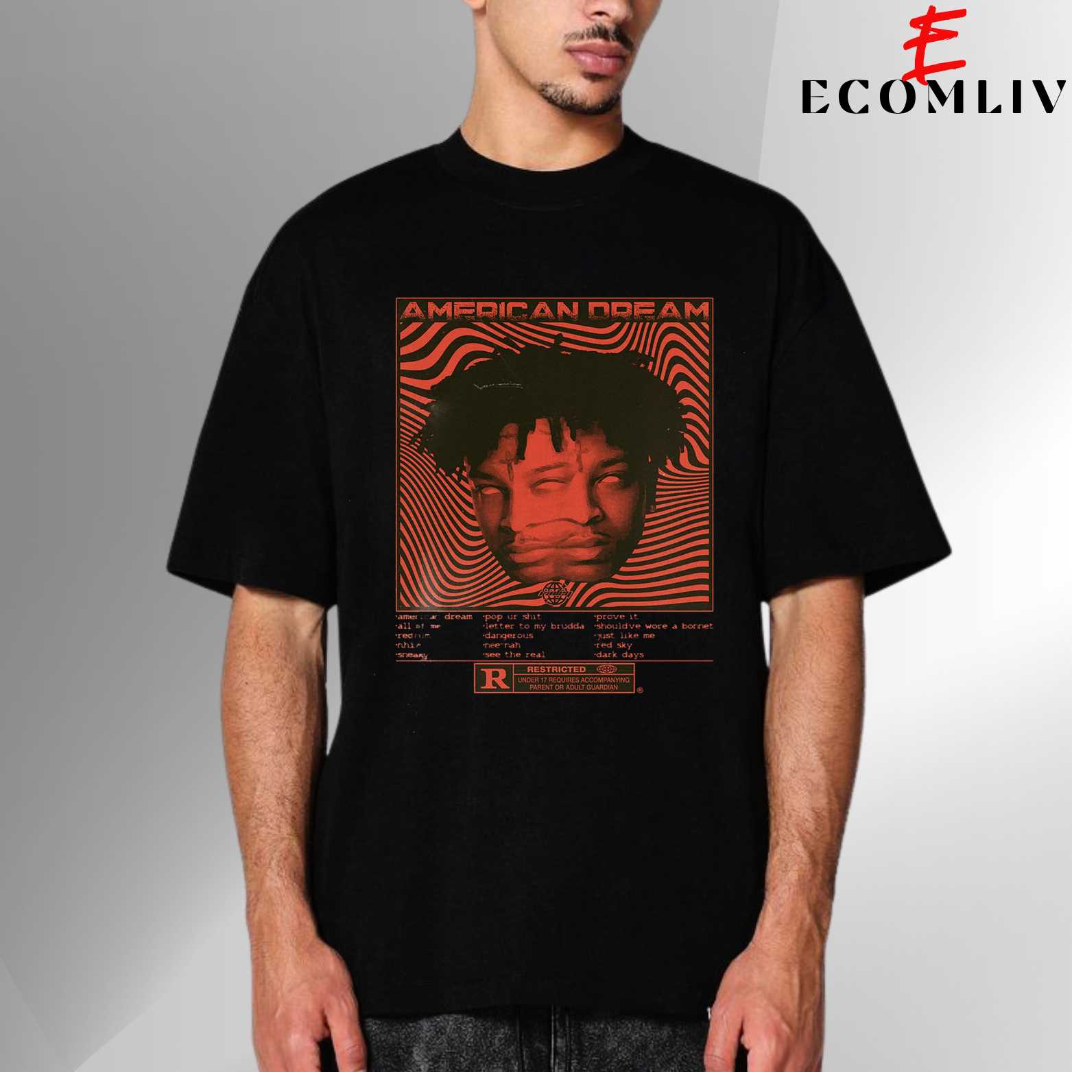 21 Savage Official Tour Merch Tee, Unisex Concert T-Shirt